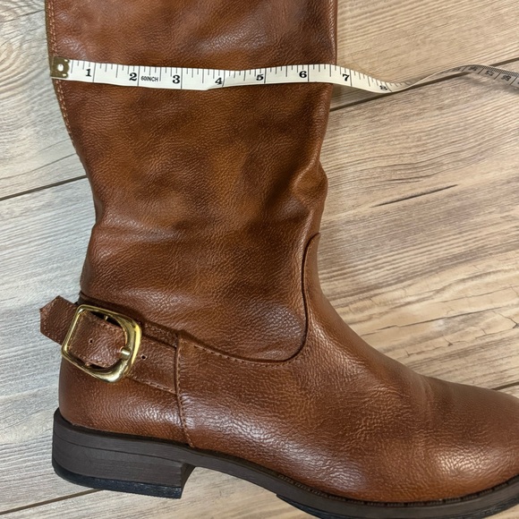 Just Fab over the knee brown boots size 8 - Picture 7 of 9